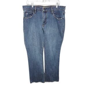 Vintage Y2K Old Navy Curvy Stretch Jeans Womens 16  Boot Cut Medium Wash